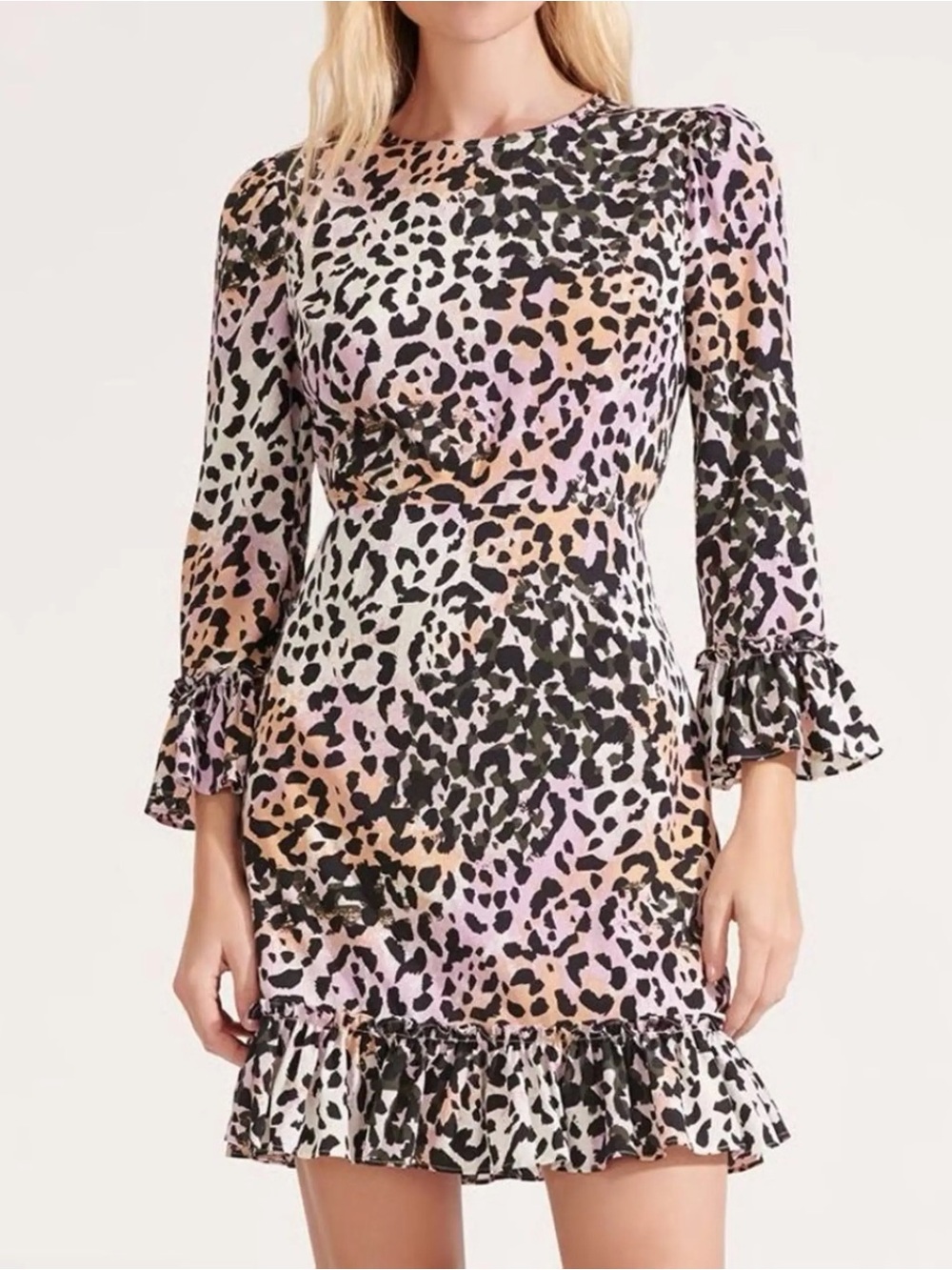 Veronica Beard Tamar Watercolor Leopard Dress Size 4